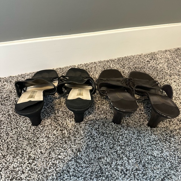 Ann Marino Heels Black and Brown - Picture 2 of 3